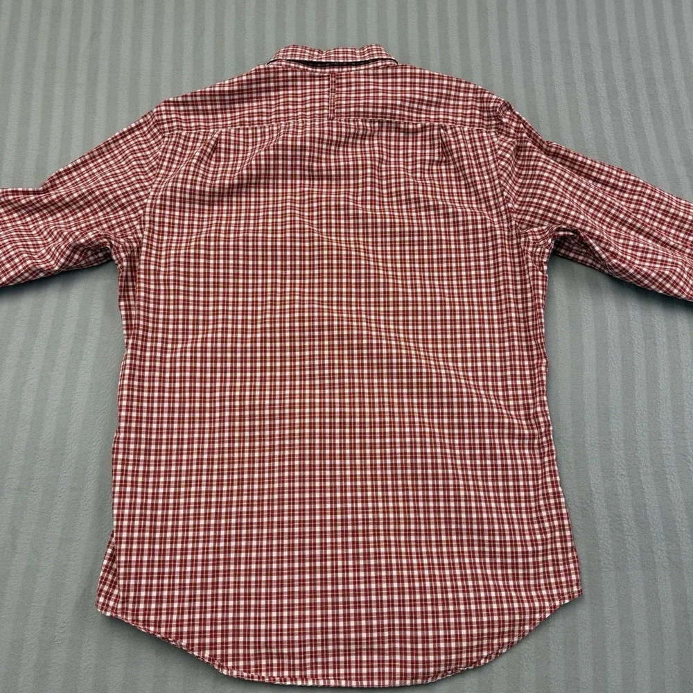 Banana Republic Soft Wash Shirt Mens Medium Red Button Up Long Sleeves Gingham